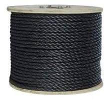 Канат армированный черный полипропилен 6x8+FC [диам. 16мм]